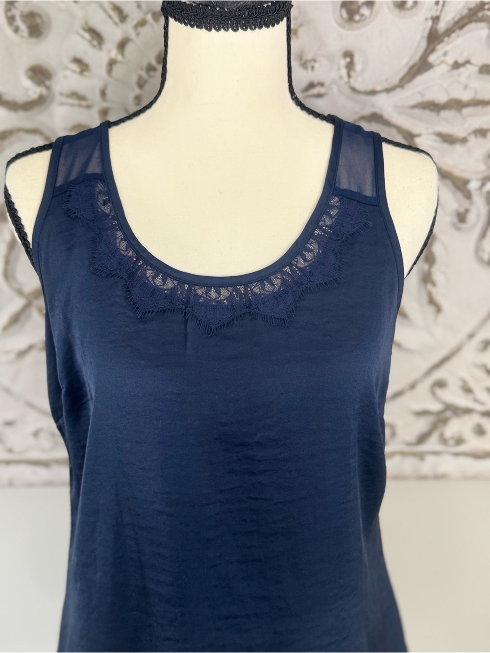 The Limited Navy Scoop Neck Sleeveless Tank
